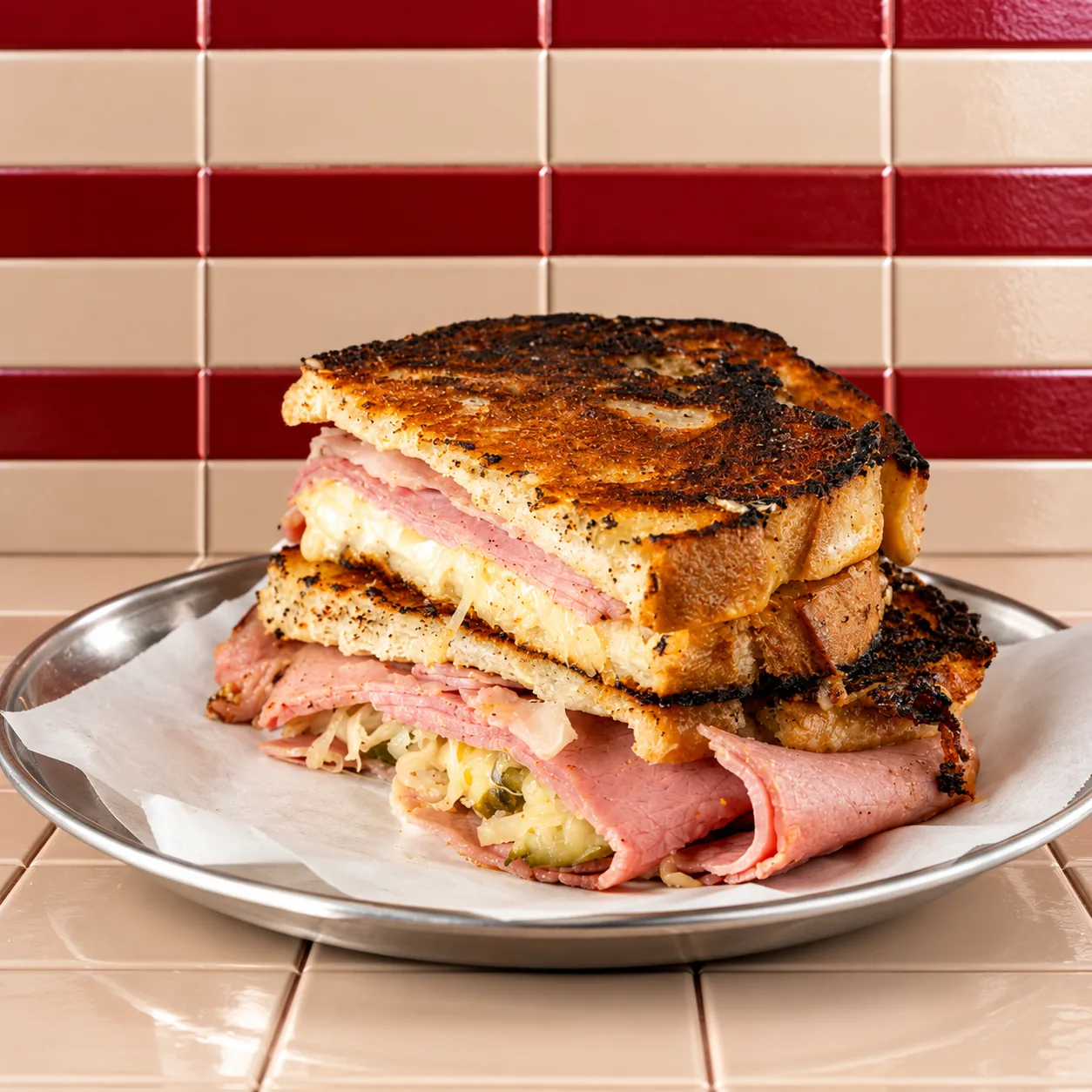 Pastrami Reuben toastie